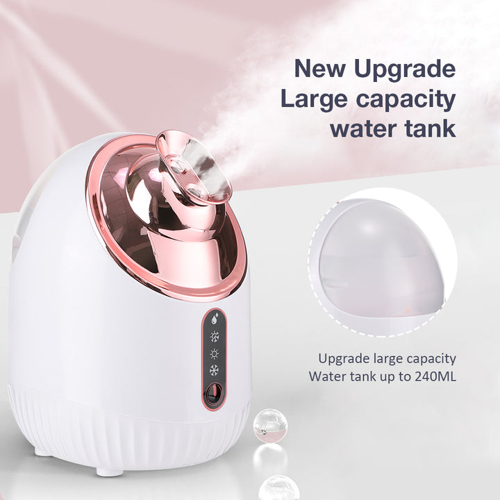 Hydrating Nano Mist Facial Steamer with Hot & Cold Spray for Deep Pore Cleansing & Moisturizing