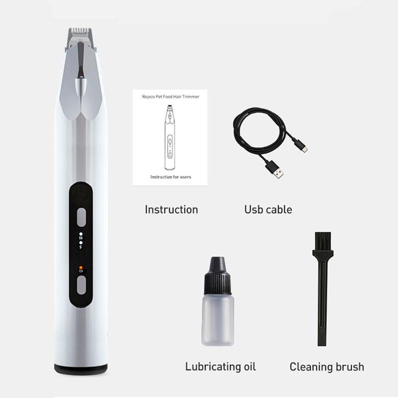 Professional Pet Hair Trimmer - Electric Grooming Clippers for Dogs & Cats, 2-Speed, LED Light