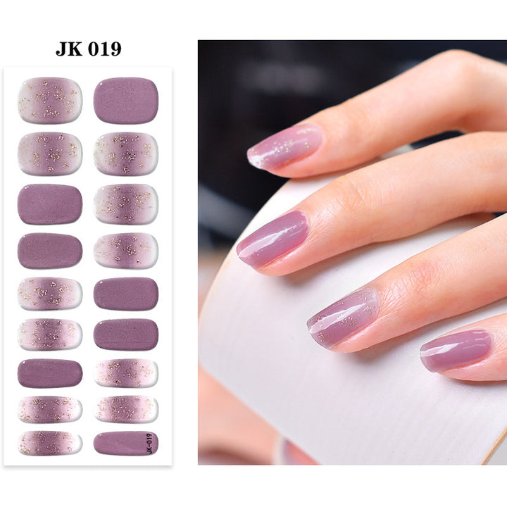 Pure Desire Wind Wear Nail Semi-baked UV Gel Nail Sticker Waterproof And Durable