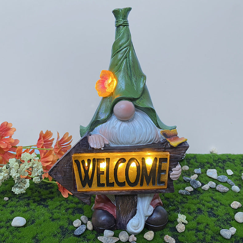 Creative Outdoor Solar Decorative Lamp Garden Garden Crafts Resin Statue Ornaments