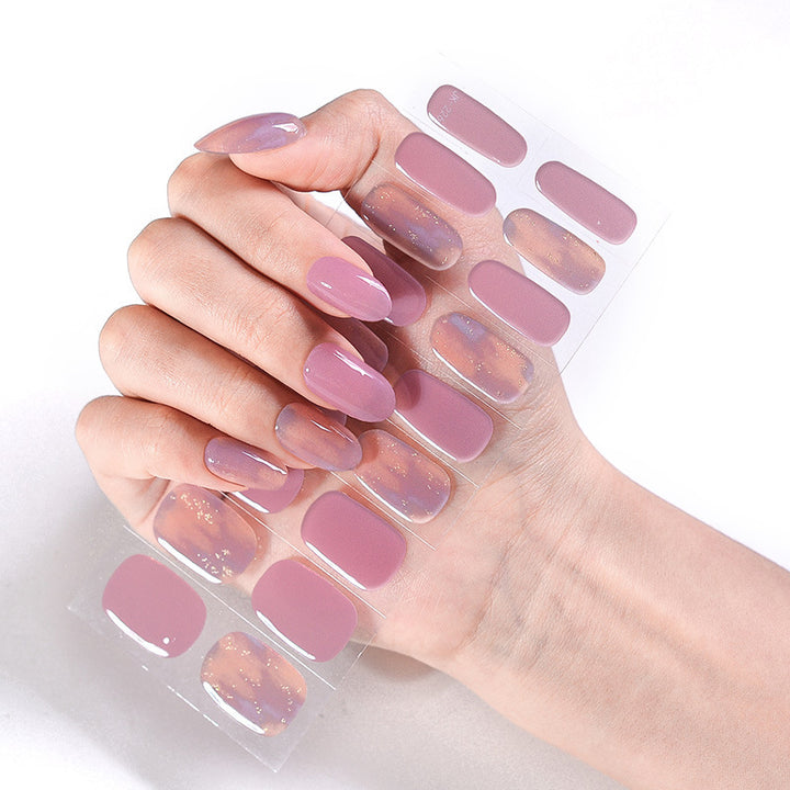 Internet Celebrity Semi-baked Gel Nail Sticker Waterproof And Durable 3d Paper Patch