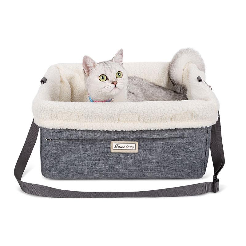 Portable Pet Car Seat - Washable, Foldable, and Secure Travel Bed