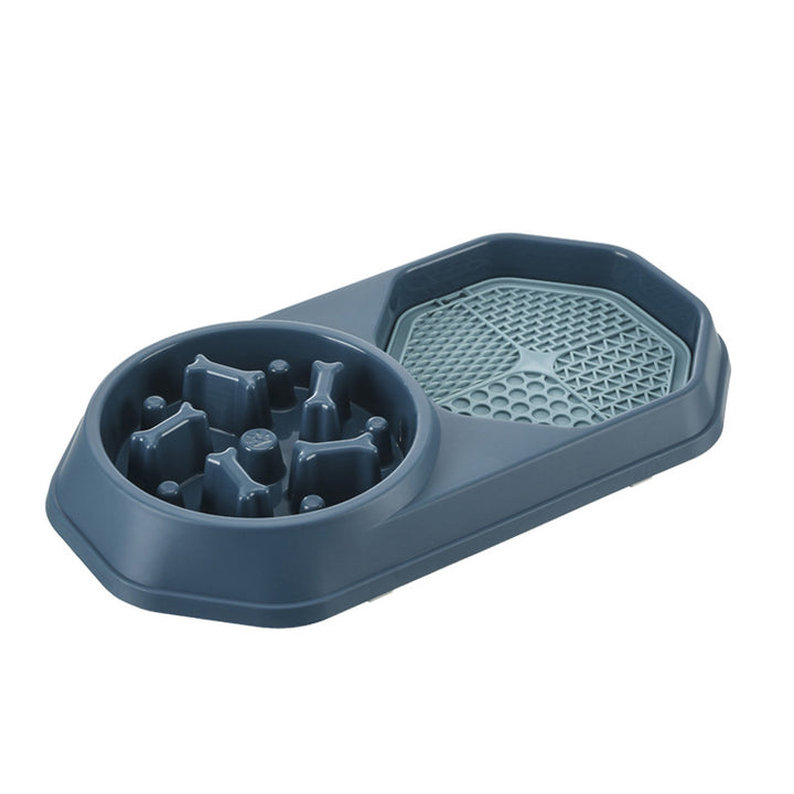 2-in-1 Slow Feeder Dog Bowl and Lick Mat