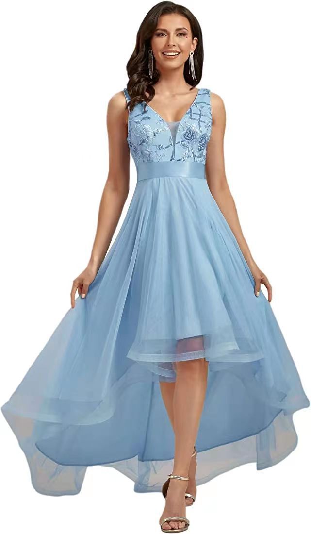 Bridesmaid Prom Evening Dress For Sequin Gauze Annual Meeting