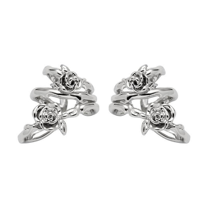 Design Niche Silver Pin Personalized Three-dimensional Earrings - Trendha