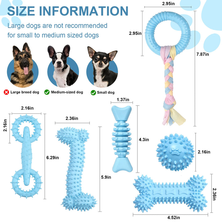 Interactive Dog Chew Toy Set for Cleaning Teeth