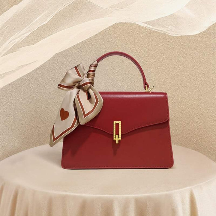 Red Cowhide Handbag