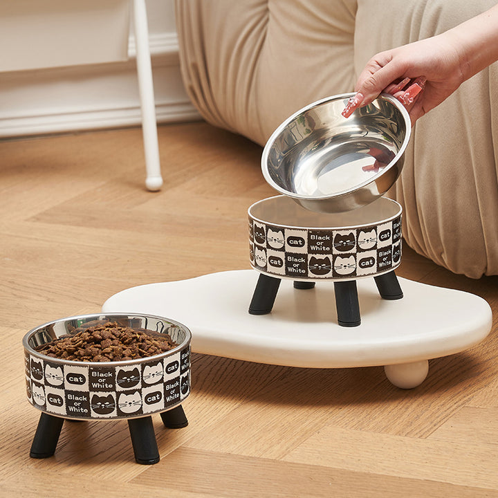 Stainless Steel Anti-Slip Cat & Dog Feeding Bowl