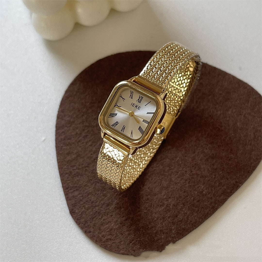 Retro Roman Steel Women's Quartz Watch