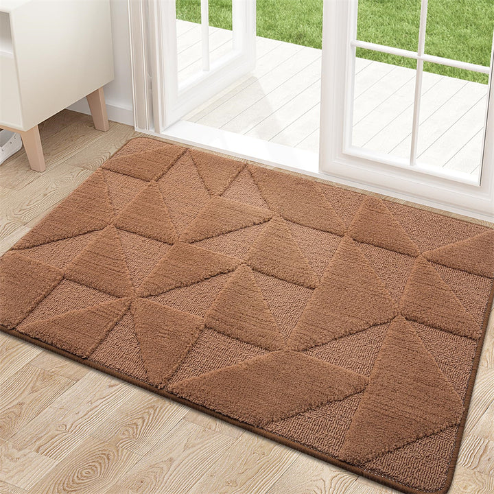 Modern Geometric Non-Slip Microfiber Door Mat