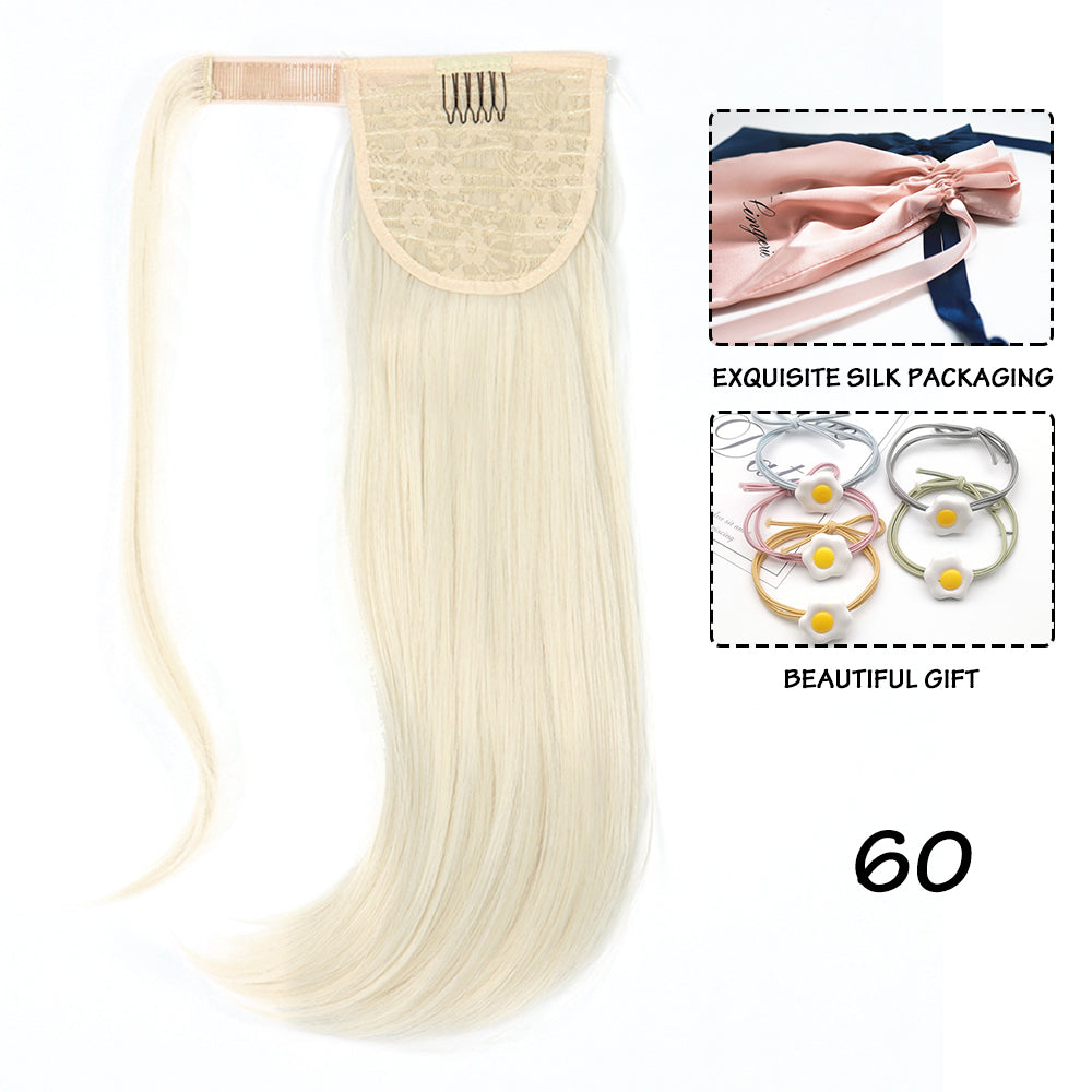 Synthetic Straight Wraparound Ponytail