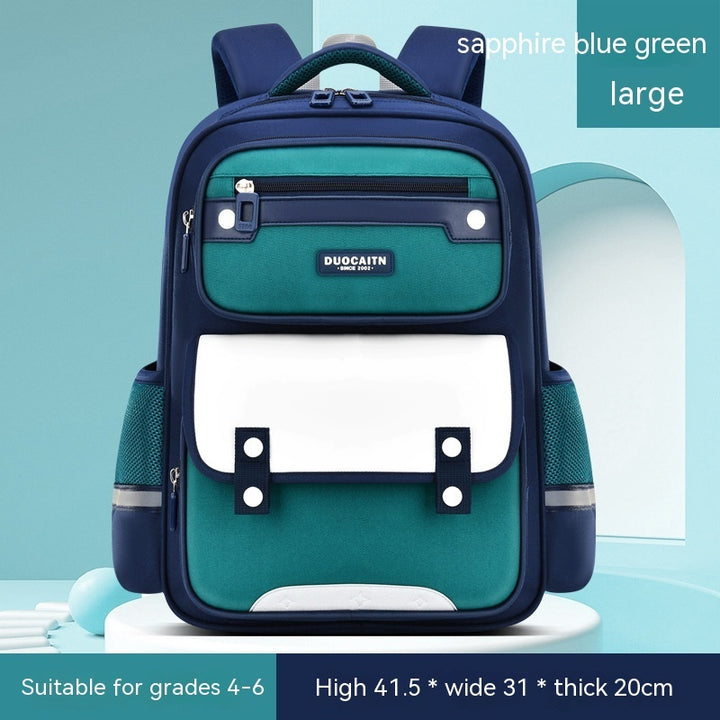 Schoolbag British Style Large Capacity Portable Burden Alleviation