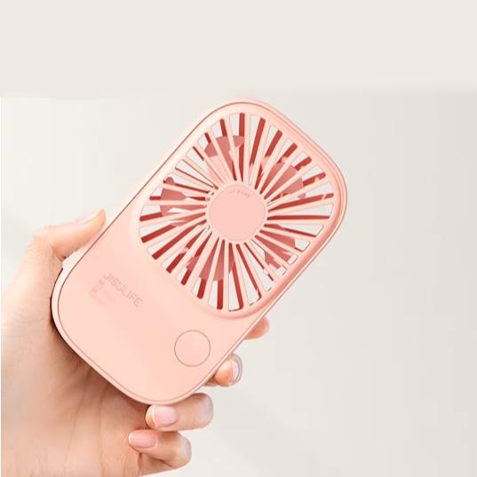 Mini Handheld USB Rechargeable Fan with 3 Speeds, Portable Lash Fan & Desk Stand