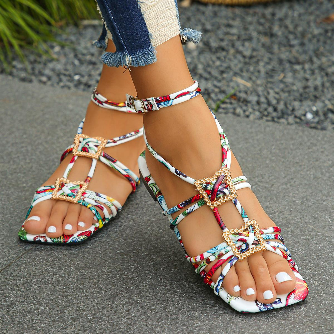 Summer Ankle Strap Flat Sandals for Women