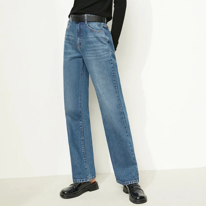 Women's High Waist Loose Wide Leg Jeans