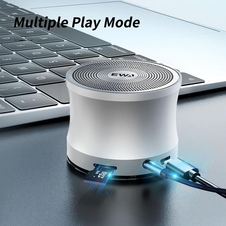 Compact Bluetooth Speaker with TWS Stereo, Metal Casing & Multi-Connectivity