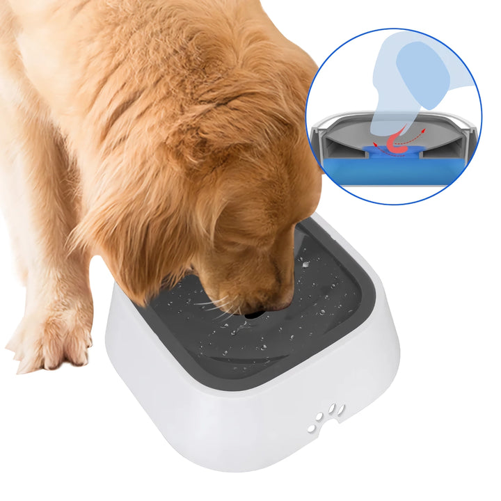 1L Splash Proof Pet Water Bowl