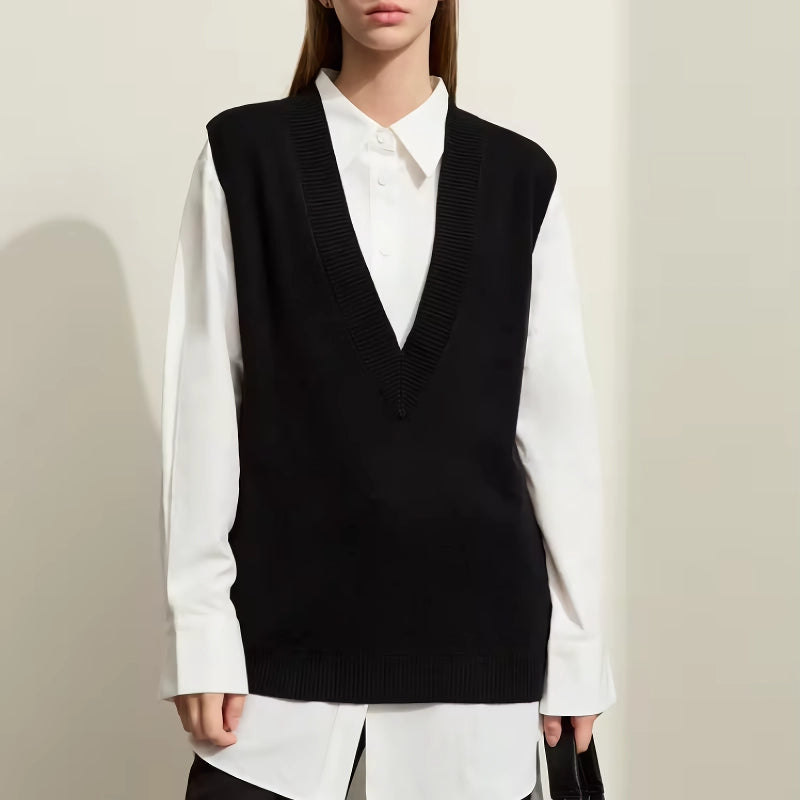 Minimalist Wool Knitted Vest