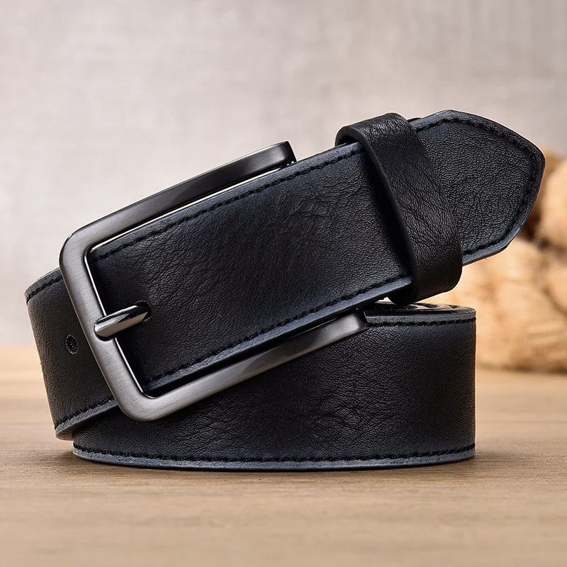 Vintage-Style PU Leather Belt for Men