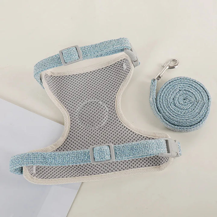 Outdoor Rabbit & Guinea Pig Harness and Leash Set - Linen Pet Vest for Small Animals