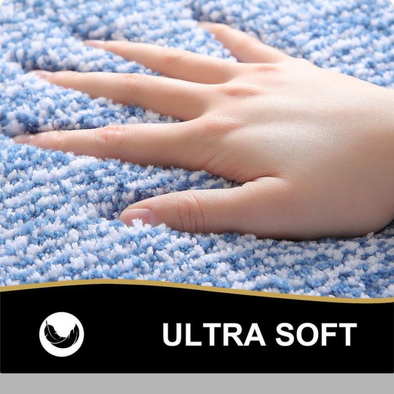 Extra Soft & Absorbent Bathroom Rug Mat - Washable Non-Slip Carpet for Bathroom Floors