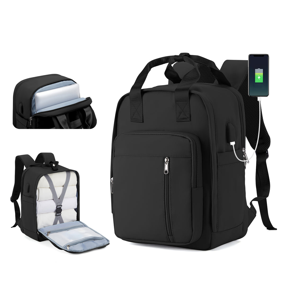 Waterproof Multi-Function Travel Backpack with USB Charging Port