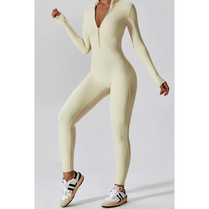 Women's High-Performance Zipper Long Sleeve Bodysuit