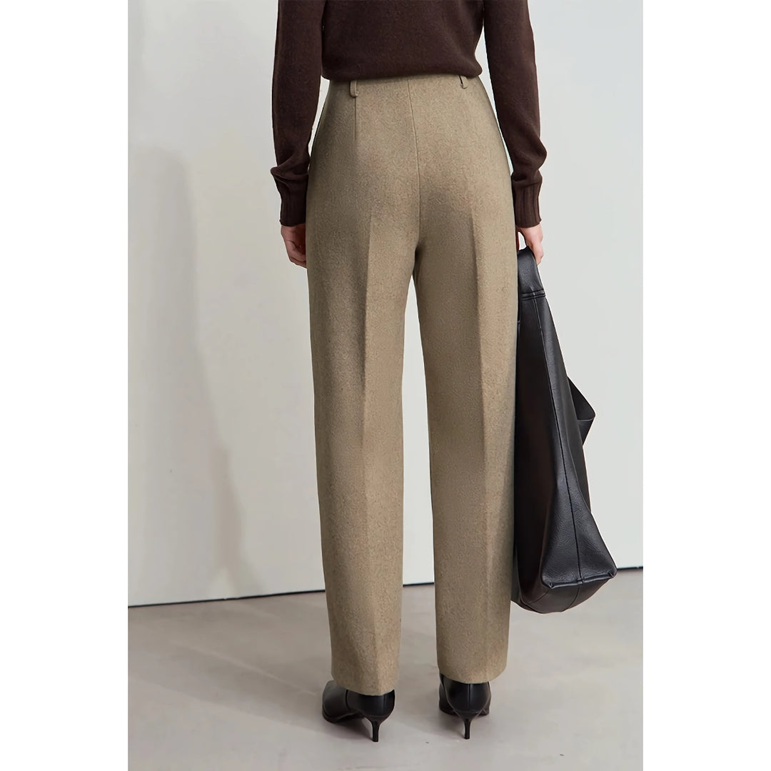 Chic Women's Tapered Wool Pants – Perfect for Commuting