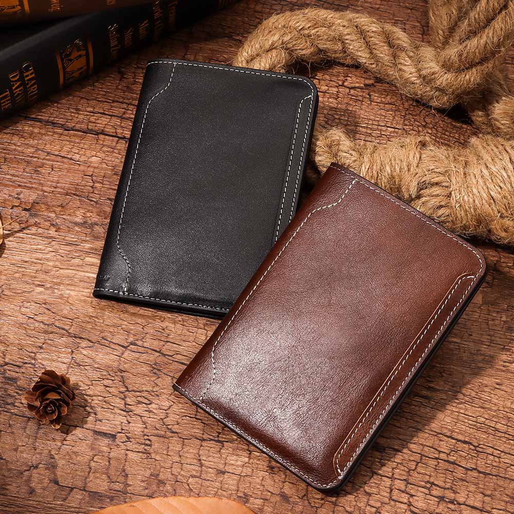 Genuine Leather Passport Holder RFID Blocking Wallet Travel Essentials