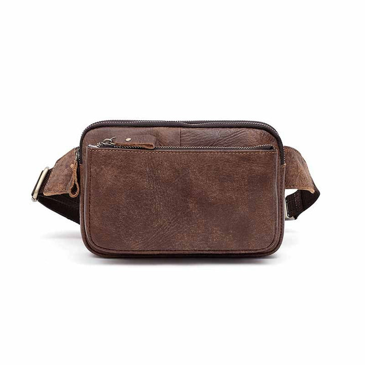 Men Waist Bag Pack Casual Functional Money Phone Belt Bag Male Unisex Sling Bag For Belt Leather Hip Bag Chest Phone Purse