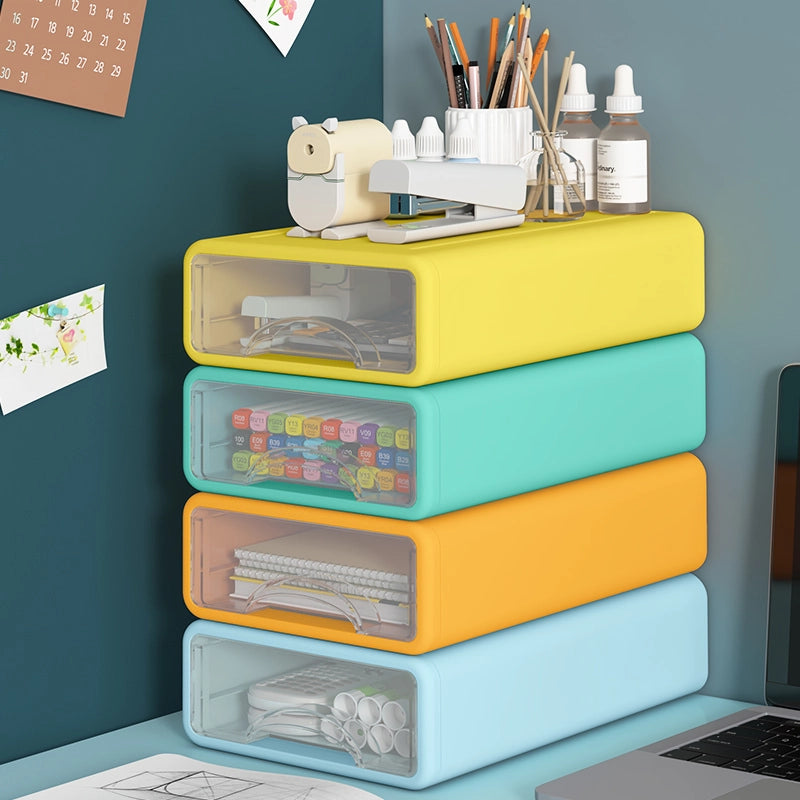 Multi-Layer Drawer Style Pen Holder and Desk Organizer