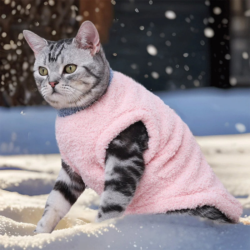 Soft Fleece Cat & Puppy Winter Sweater Coat