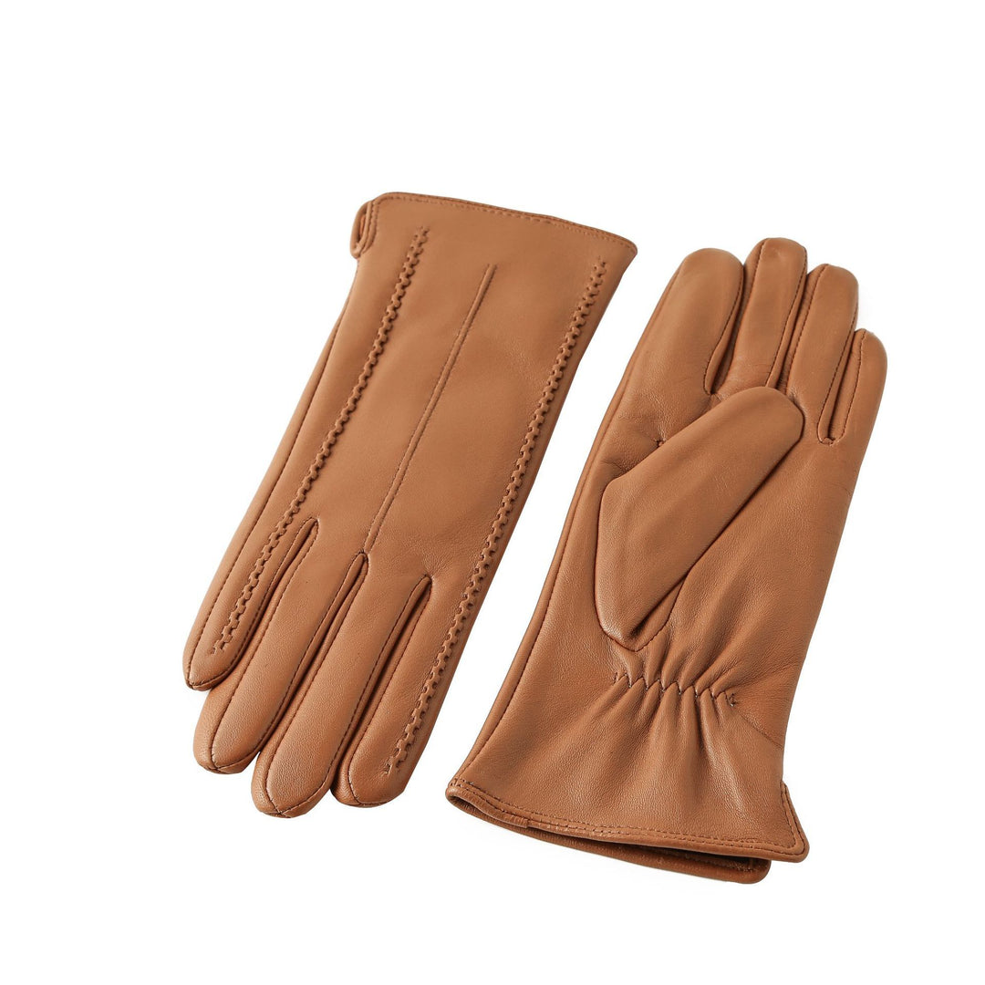 European And American Ladies Color Sheepskin Gloves Fashion Autumn And Winter Warm With Velvet