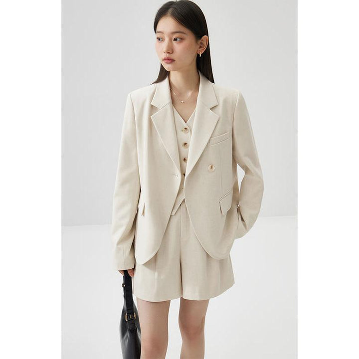 Versatile Women's Solid Color Suit Jacket