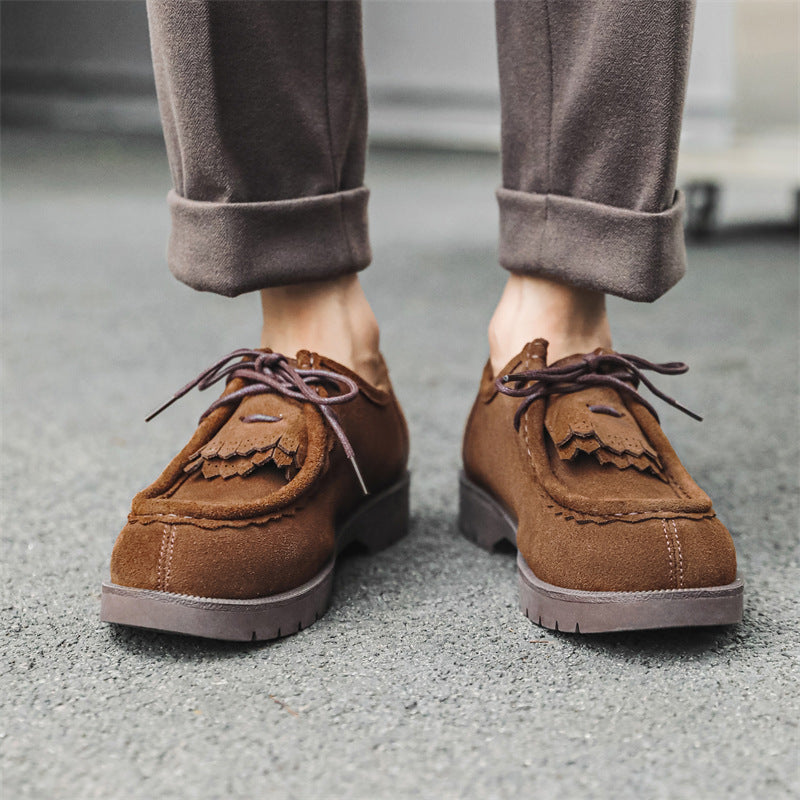 Men's Vintage Leather Suede Loafers