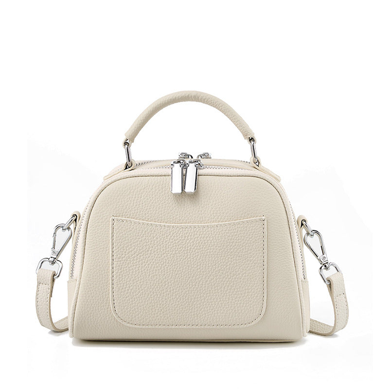 Elegant Cowhide Leather Shoulder Bag