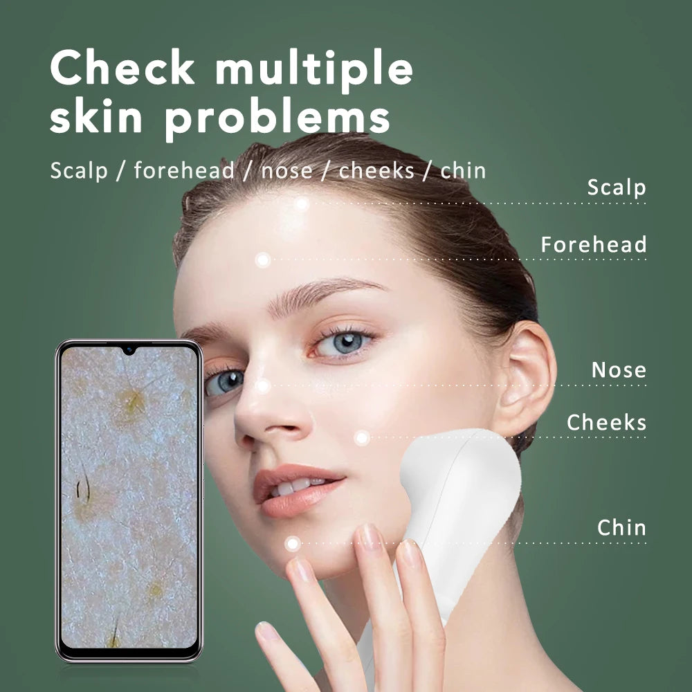 Portable HD Scalp and Skin Analyzer with Blackhead Pore Detection