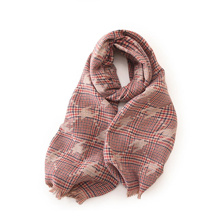 Houndstooth Imitation Cashmere Scarf Shawl Wrap