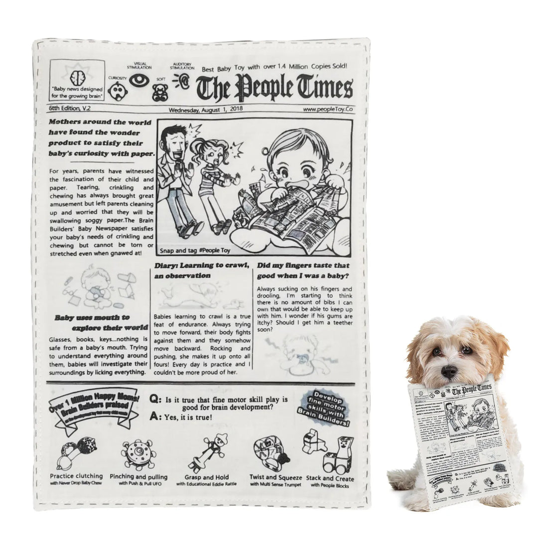 Durable Funny Newspaper Dog Chew Toy