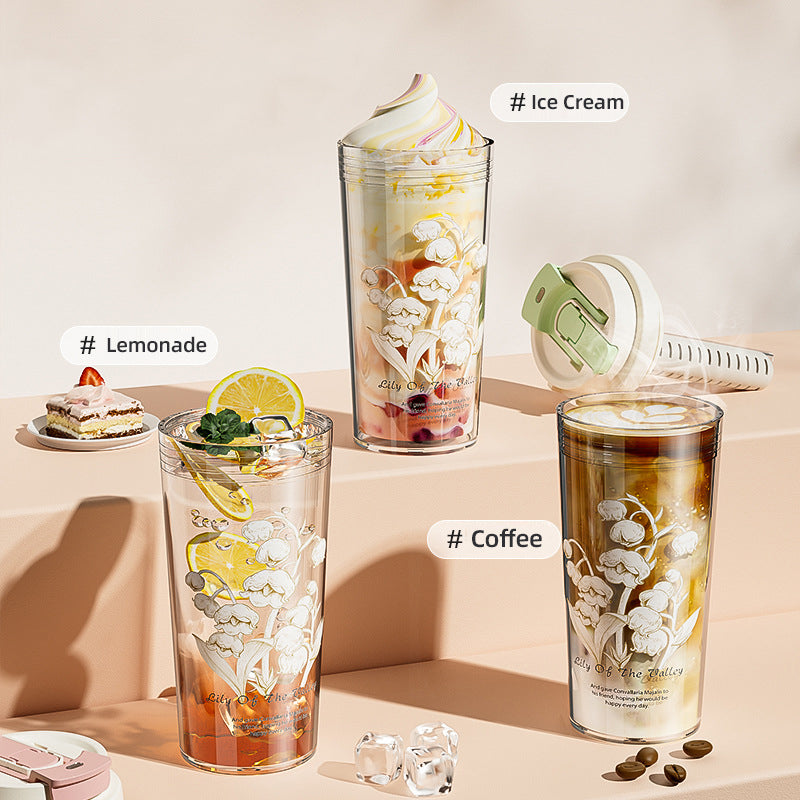 350ml Cute Transparent Glass Water Bottle