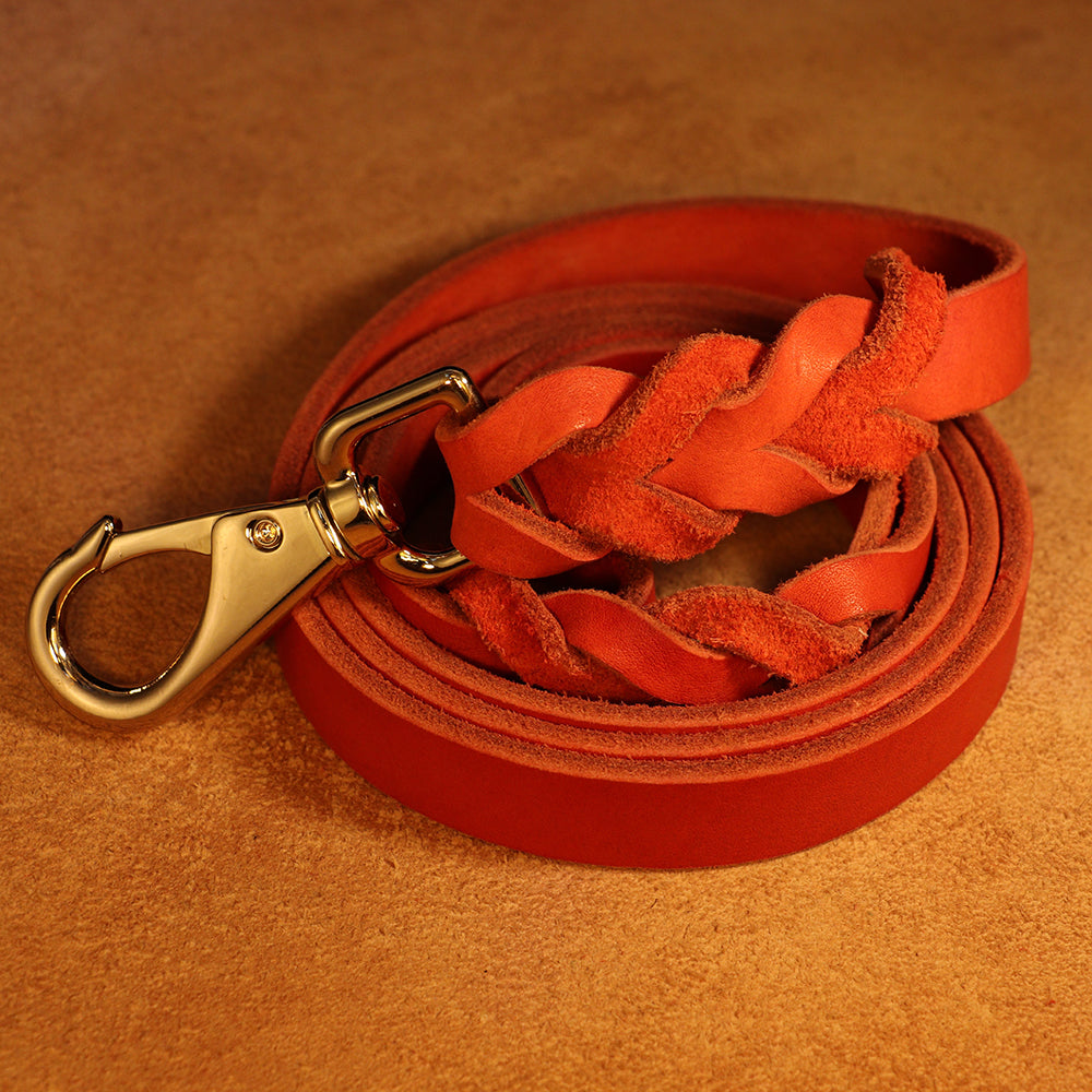 1.5m Genuine Leather Dog Leash