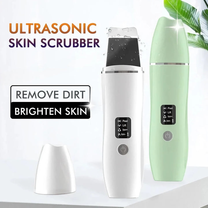 Ultrasonic Facial Skin Scrubber Exfoliator & Blackhead Remover Pore Cleaner