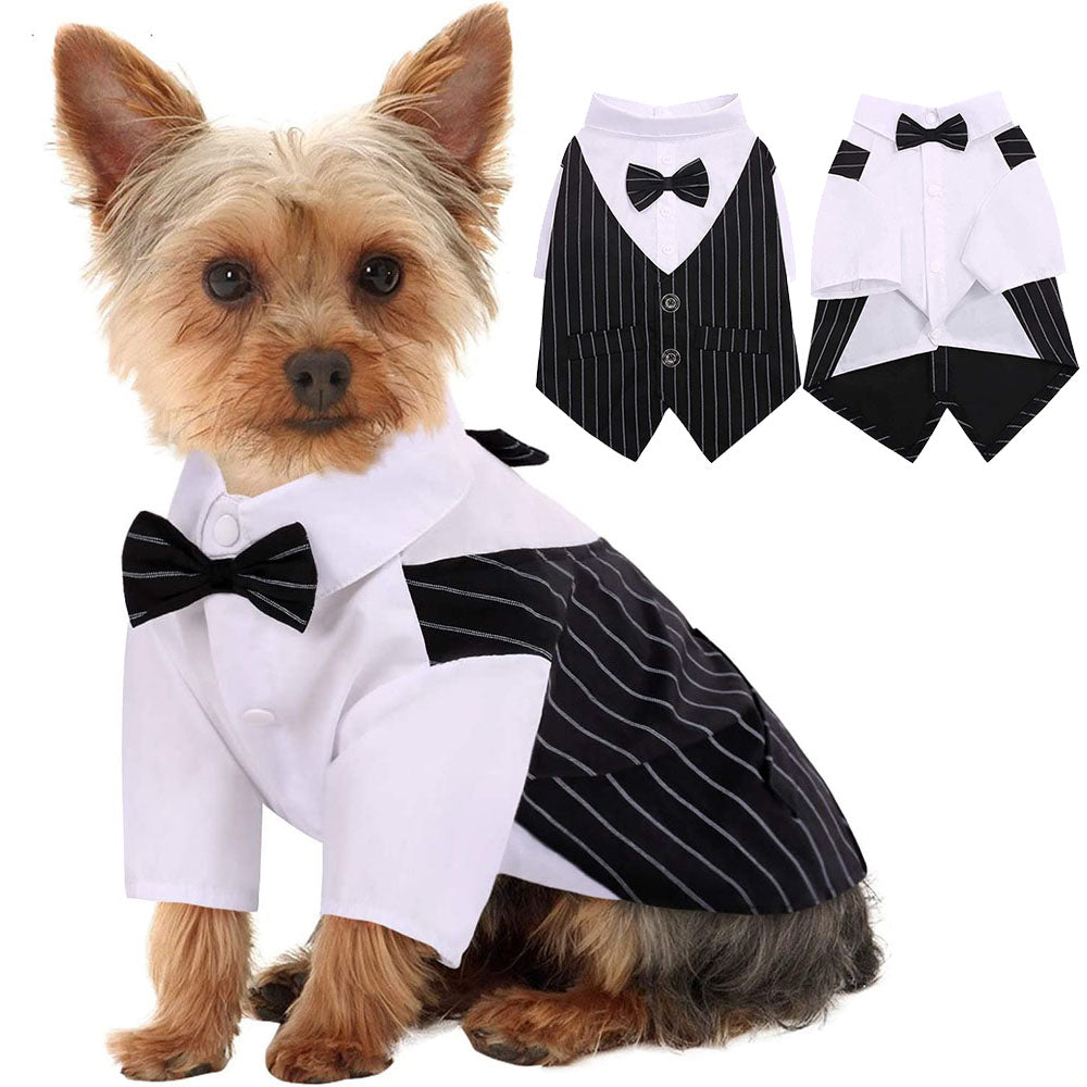 Stylish Dog Tuxedo with Bow-Tie