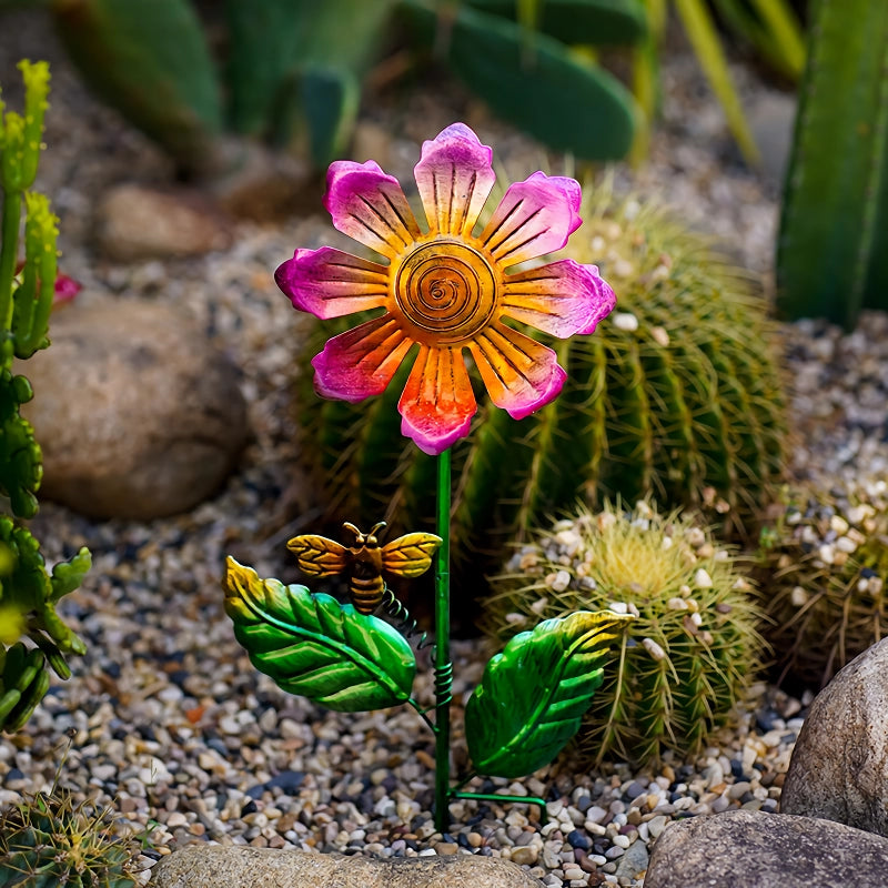 Metal Flower Garden Sculpture