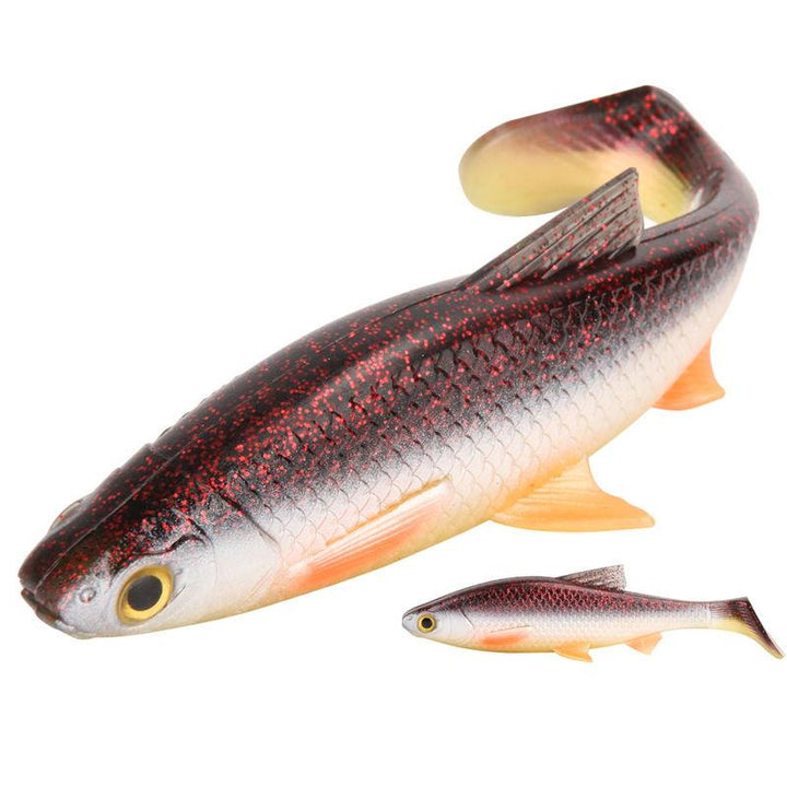 3D River Roach Paddle Tail Fishing Lure