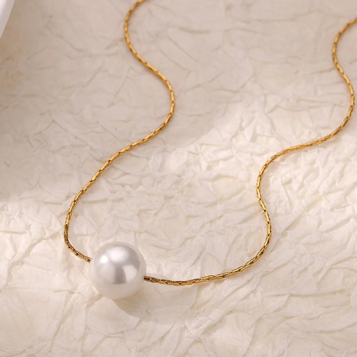 Minimalist Pearl Necklace for Women