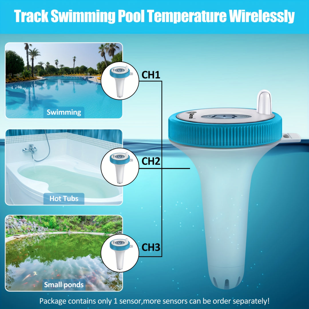 Wireless Floating Pool Thermometer with Indoor Humidity Monitor