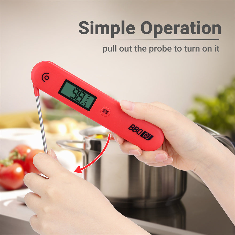 Digital Instant Read Food Thermometer with Foldable Probe