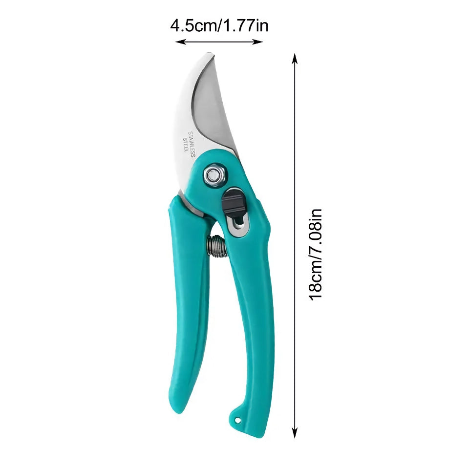 Efficient Garden Shears with Safety Lock and Comfortable Grip