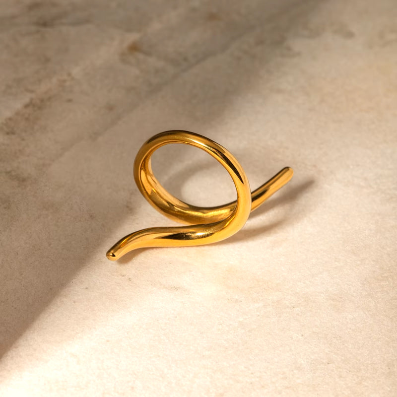 18K Gold-Plated Snake Ring